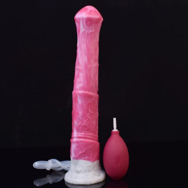 Long Horse Ejaculation Fantasy Dildo Gray Meat Color Animal Vaginal - Image 15