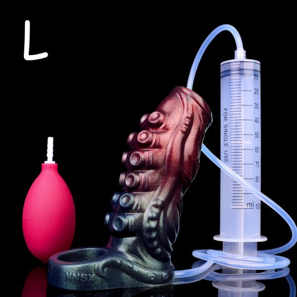 Dark Warrior Octopus Tentacle Hollow Water Spray Penis Sleeve Male Masturbator - Image 10