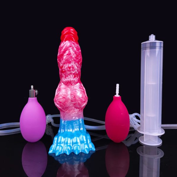 Squirting Inflatable Dildo with Strong Suction Cup Body - Image 9