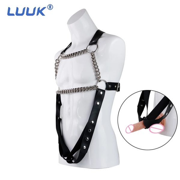 Men's Leather Corset Adjustable Waist Cincher Gothic Fetish Body Shaper Restraint Belt - Image 7
