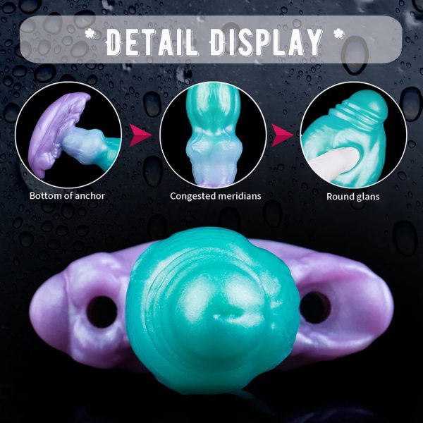Fantasy Butt Plug Fetish Giant Design Simulated Penis 3D Textured Butt Plug - Image 3