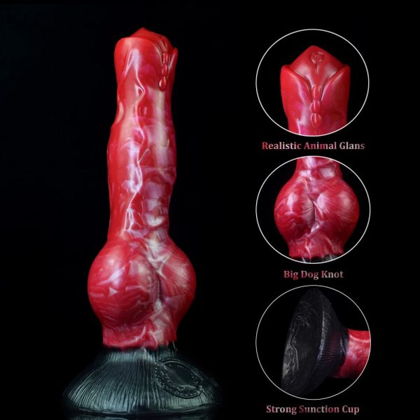Big Dog Knot Dildos with Strong Sucker Fantasy Penis Animal Anal Masturbate - Image 2