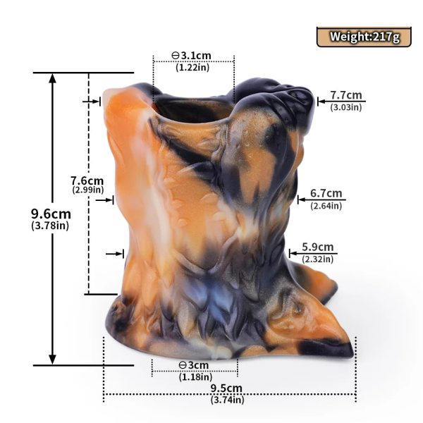 Fantasy Wolf Head Soft Silicone Hollow Anal Plug - Image 2