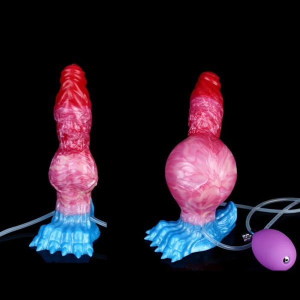 Squirting Inflatable Dildo with Strong Suction Cup Body - Image 5