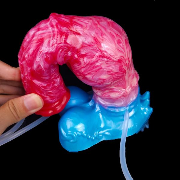 Squirting Inflatable Simulation Ejaculation Dildo with Suction Cup - Image 5