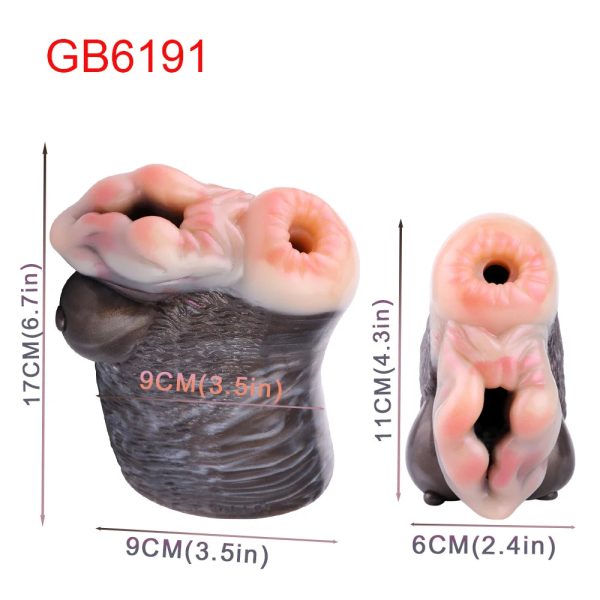 Animal Zebra Masturbation Cup Dual Channel Silicone Masturbator Realistic Vaginal - Image 9
