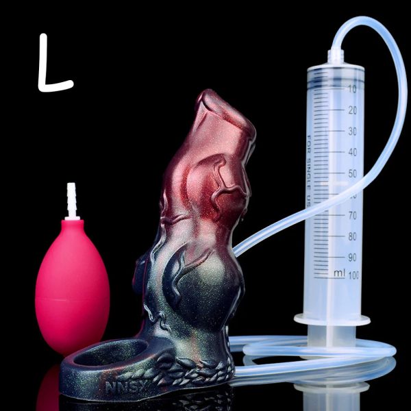 Dark Warrior Animal Hollow Water Spray Penis Sleeve  Realistic Male Sex Toys - Image 10