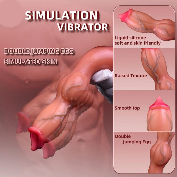 Double Jumping Egg Vibrators Adult Sex Toys for Women Simulated Skin - Image 2