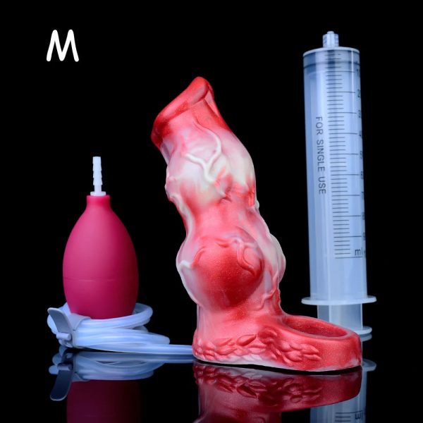 Animal Hollow Water Spray Penis Sleeve  Realistic Male Sex Toys - Image 14