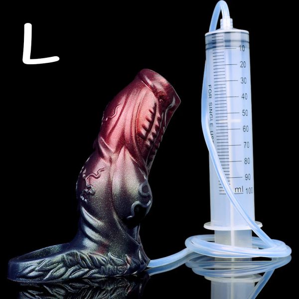 Dark Fantasy Monster Hollow Water Spray Penis Sleeve Soft Silicone Sex Toys - Image 8
