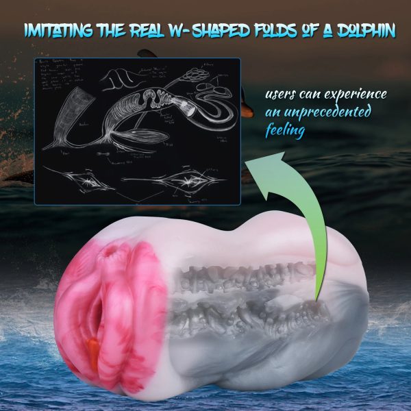 Dolphin Realistic Male Masturbator with  Vagina and Anal - Image 3