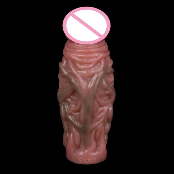 Penis Sleeve Extender Enlarger Silicone Enlargement Cock Condom with Delay Ball Stretcher - Image 2