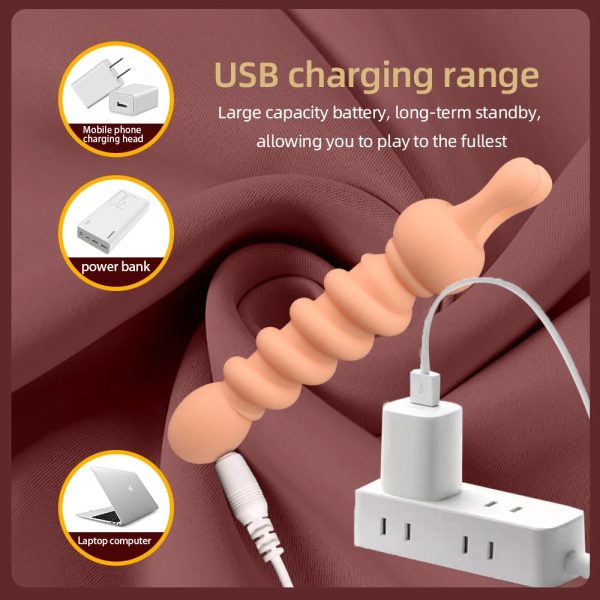 Thrusting Rabbit Vibrator Wand Adult Sex Toy for Clitoral Stimulation Handheld - Image 4