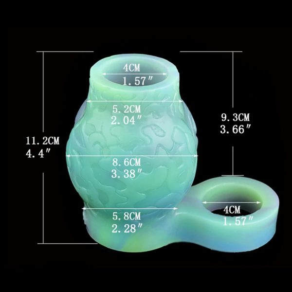 Fantasy Penis Sleeve With Testicle Ring Thickening and Lasting Penis Sheath - Image 9