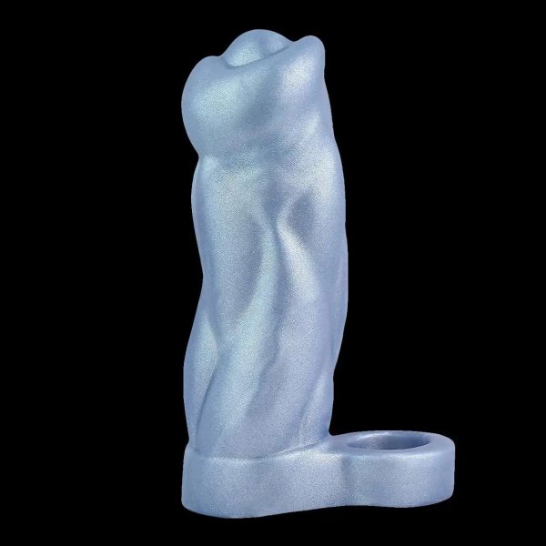 Silicone Hollow Penis Sleeve Enlargement Extender Delay Ejaculation Cock - Image 4