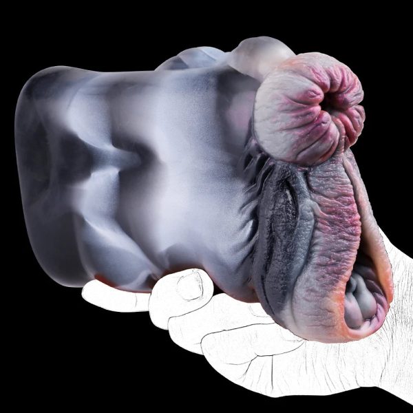 Soft Silicone Dual Channel Masturbation Cup Simulate Real Vagina Masturbator Penis - Image 3