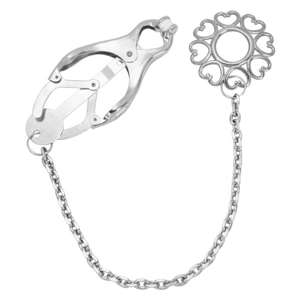 Stainless Steel Feminine Chest Chain Enhanced by Two Playful Butterfly Clips - Image 4