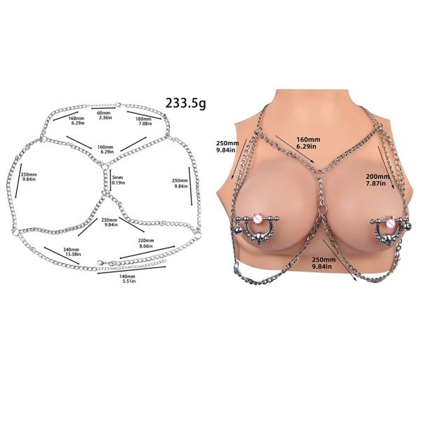 Decorations Nipple Clips Chain Non Piercing Breast Nipple - Image 6