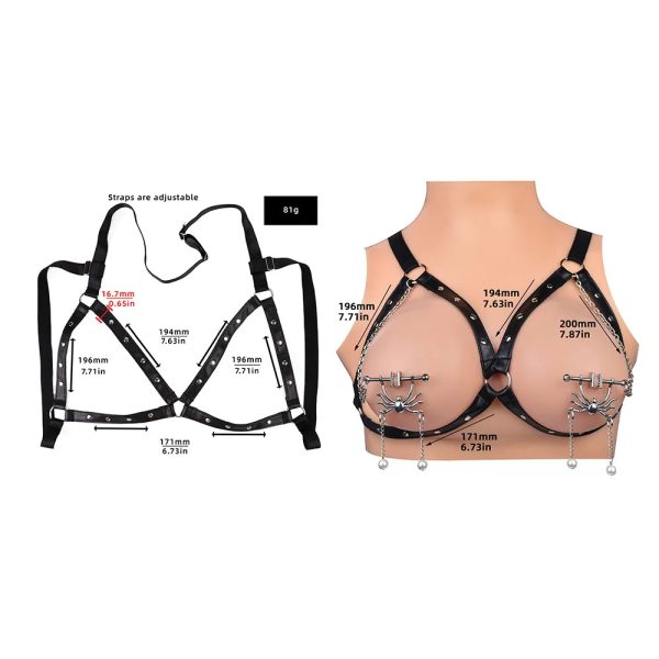 Spider Nipple Chain Clamps Clips Non Piercing Stainless Steel Adjustable Pressure Nipple Rings - Image 5