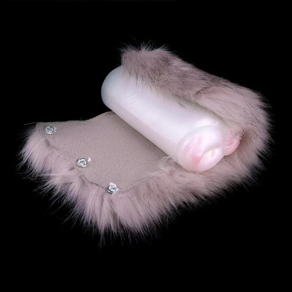 Male Masturbator Sex Toys with Artificial Animal Fur Plump and - Image 7