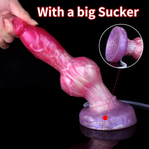 Squirting Multi Color Anal Plug With Big Dog Knot Women Sex Toys - Image 5