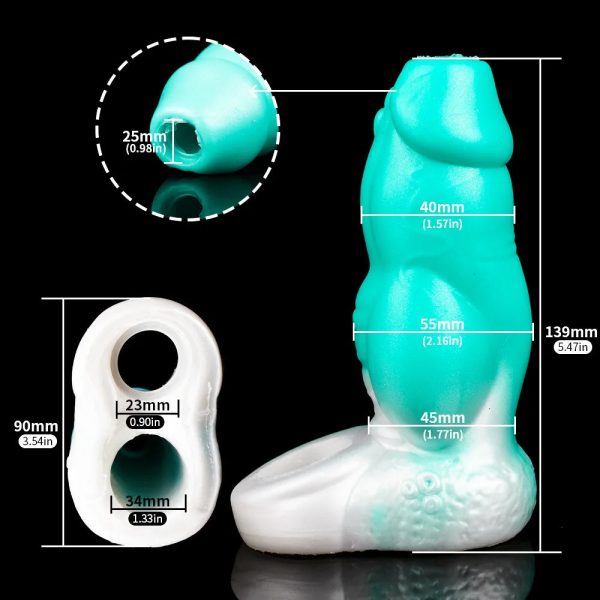 Hollow Penis Sleeve Delay Ejaculation Dildo Enlargers Silicone - Image 6