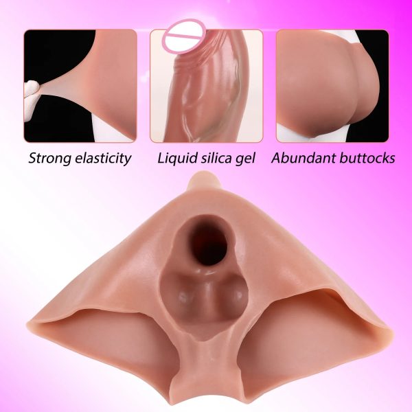 Silicone Penis Sleeve and Pants Penis Sleeve Extender Enlarger - Image 5