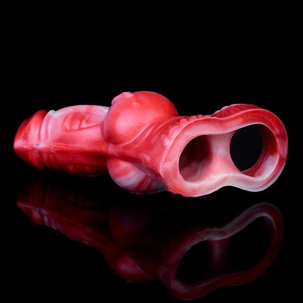Silicone Hollow Water Spray Penis Sleeve  Reusable Penis Enlarger Rings Delay Ejaculation - Image 3
