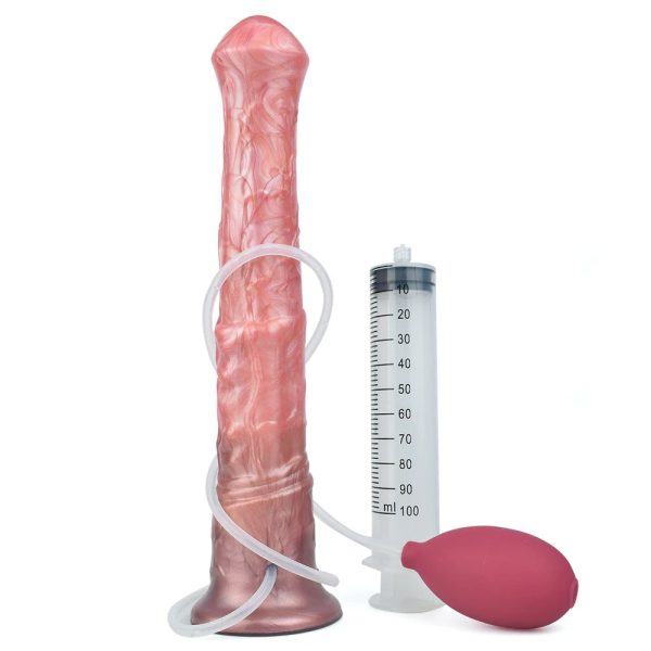 Long Horse Ejaculation Fantasy Dildo Gray Meat Color Animal Vaginal - Image 23