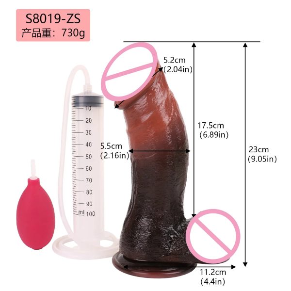 Black Realistic Dildo Silicone Penis with Strong Suction Cup - Image 6