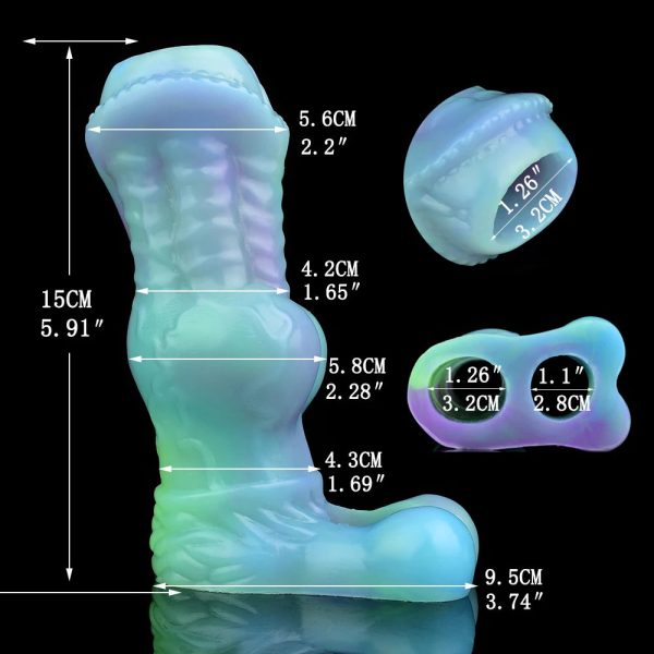 Fantasy Penis Sleeve With Testicle Ring Thickening and Lasting Penis Sheath - Image 12