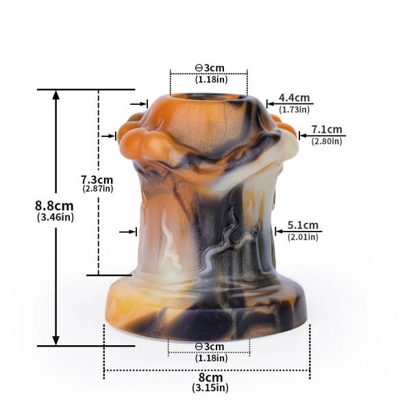 Fantasy Soft Silicone Hollow Anal Dilator Anal Plug Animal Sex Toy - Image 2