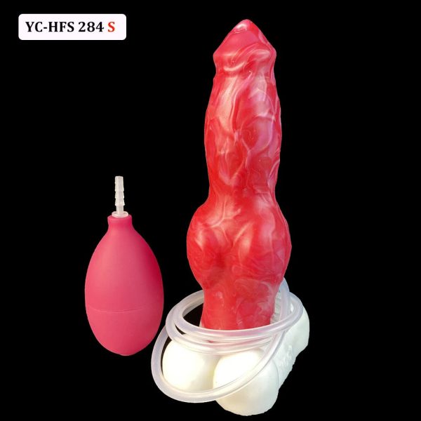 Remote Control Dildo Vibrator Dog Knot Ejaculation Penis Suction Cup Masturbator - Image 12