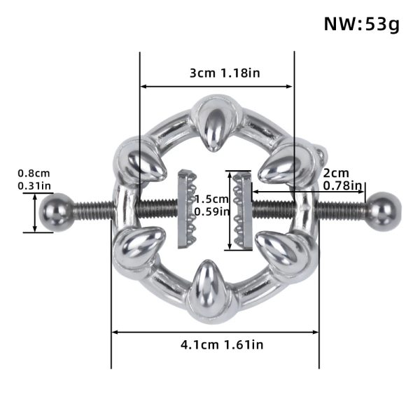 Nipple with Adjustable Nipple Clamps for Nipple Stimulation Pleasure Nipple Clips Sex Toys - Image 6