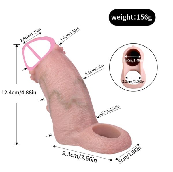 Male Penis Sleeve Thickening and Lasting Penis Sheath Realistic - Image 9