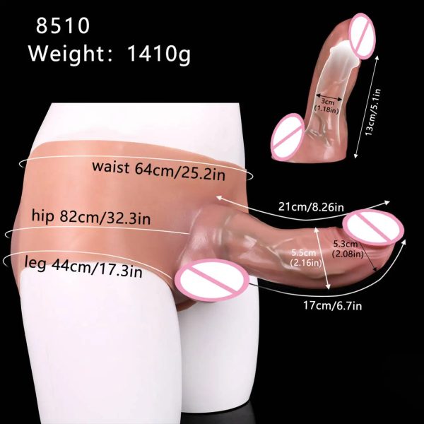 Silicone Penis Sleeve and Pants Penis Sleeve Extender Enlarger - Image 6
