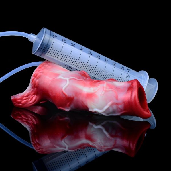 Animal Hollow Water Spray Penis Sleeve  Realistic Male Sex Toys - Image 4
