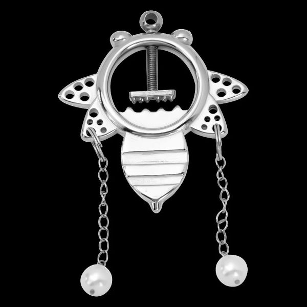 Nipple Clamps with Adjustable Leather Straps Fetish Bondage Adult Kinky Sex Toys - Image 5
