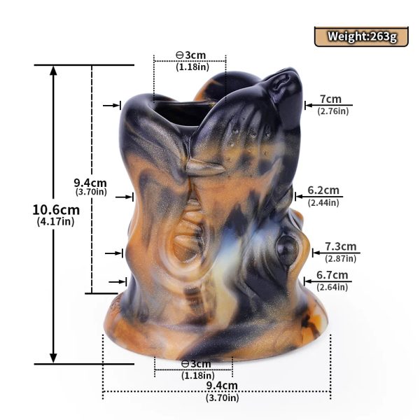 Fantasy Wolf Head Silicone Hollow Anal Plug  for Men Women - Image 2