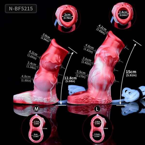 Animal Hollow Water Spray Penis Sleeve  Realistic Male Sex Toys - Image 6