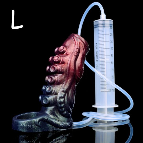 Dark Warrior Octopus Tentacle Hollow Water Spray Penis Sleeve Male Masturbator - Image 8