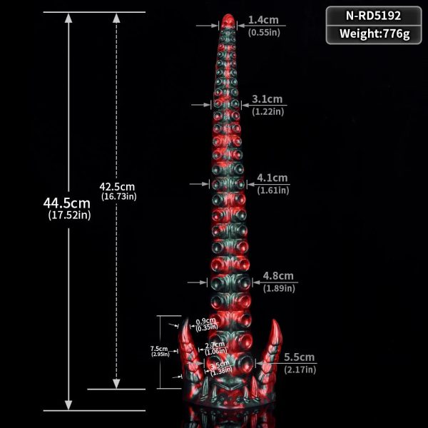 17.52in Super Long Anal Dildo Real Octopus Tentacle Penis Orgasm Stimulation - Image 6