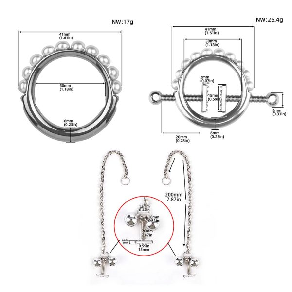 Nipple Clips Stainless Steel Adjustable Non Piercing Long Nipple - Image 3