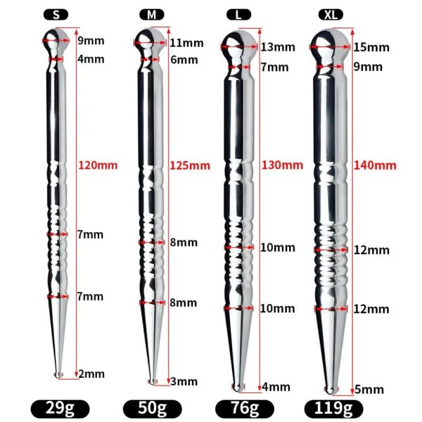 4 Sizes of Horse Eye Stick Male Prostate Stimulator Pleasure Stainless Steel - Image 6