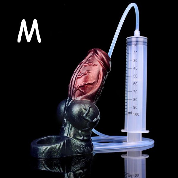 Dark Warrior Hollow Water Spray Penis Sleeve  Reusable Delay Ejaculation - Image 12