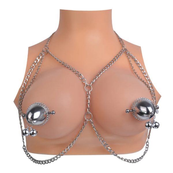 Nipple Clips Adjustable Pressure Chains Necklace Stainless Steel Non Piercing Body - Image 10