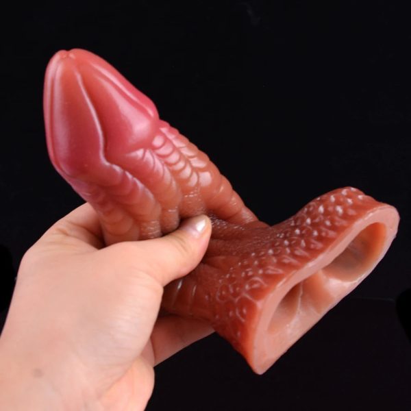 Penis Sleeve Soft Silicone Reusable Penis Enlarger Rings Realistic - Image 5