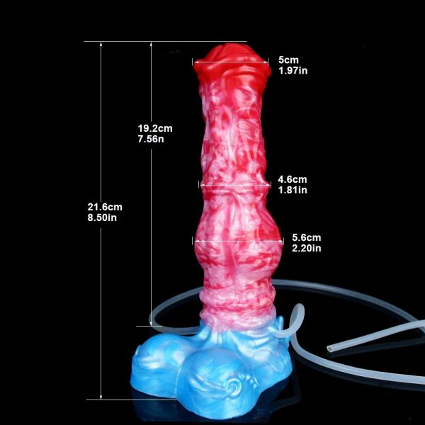 Squirting Inflatable Simulation Ejaculation Dildo with Suction Cup - Image 6