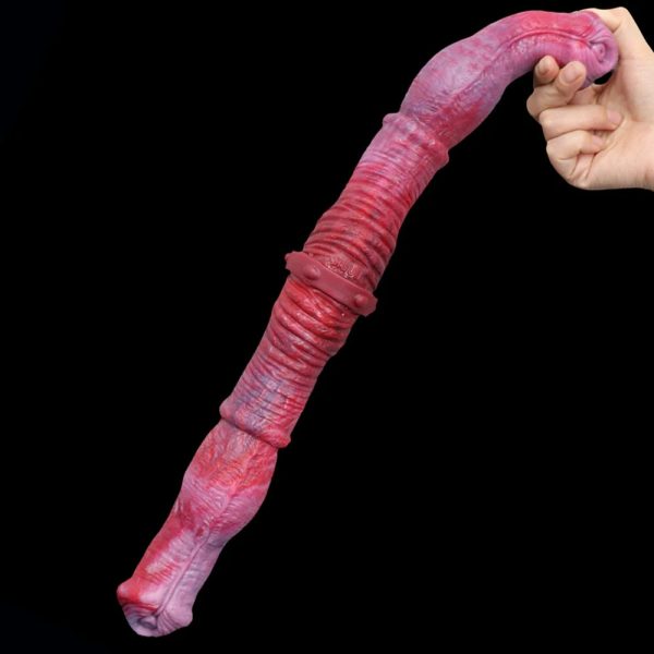 Super Long Anal Plug 18.8'' Horse Dildo Double Head Animal Penis - Image 7
