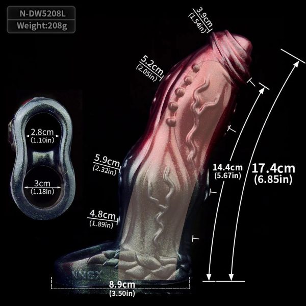 Soft Penis Sleeve Animal Cock Cover Two Knots Big Dog Penis Sleeve Penis - Image 8